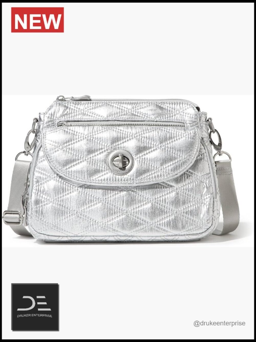 Lightweight Water-Resistant Nylon Crossbody Bag with RFID